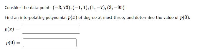 Solved Consider The Data Points | Chegg.com