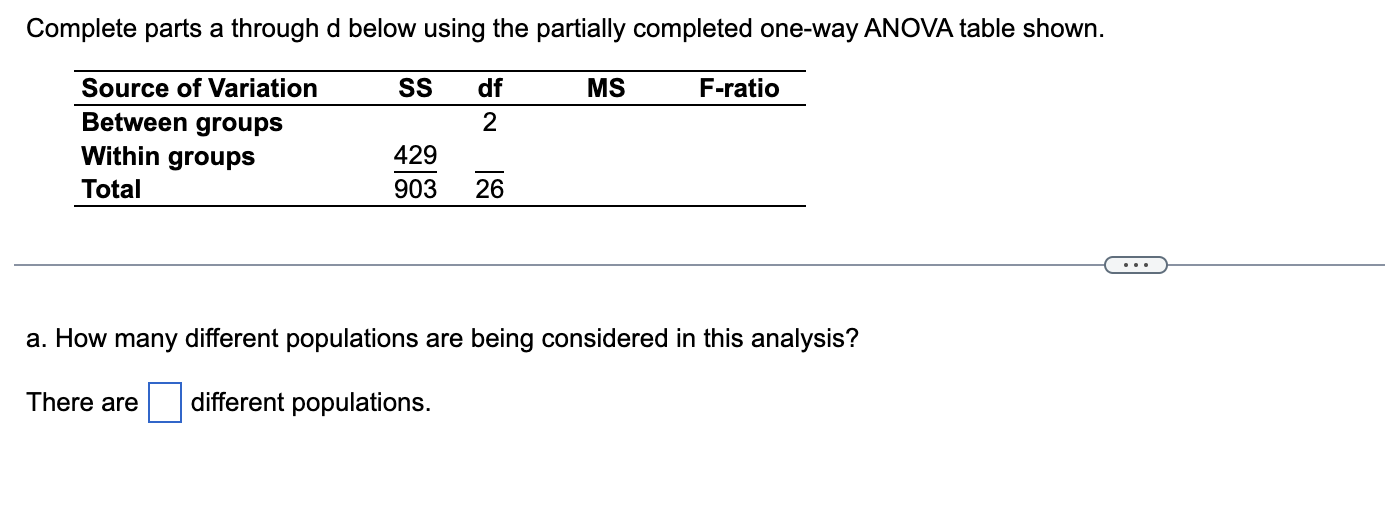 Solved Complete parts a through d below using the partially | Chegg.com