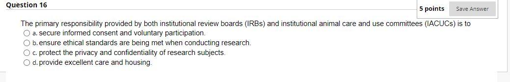 Solved Question 16 5 points Save Answer The primary | Chegg.com