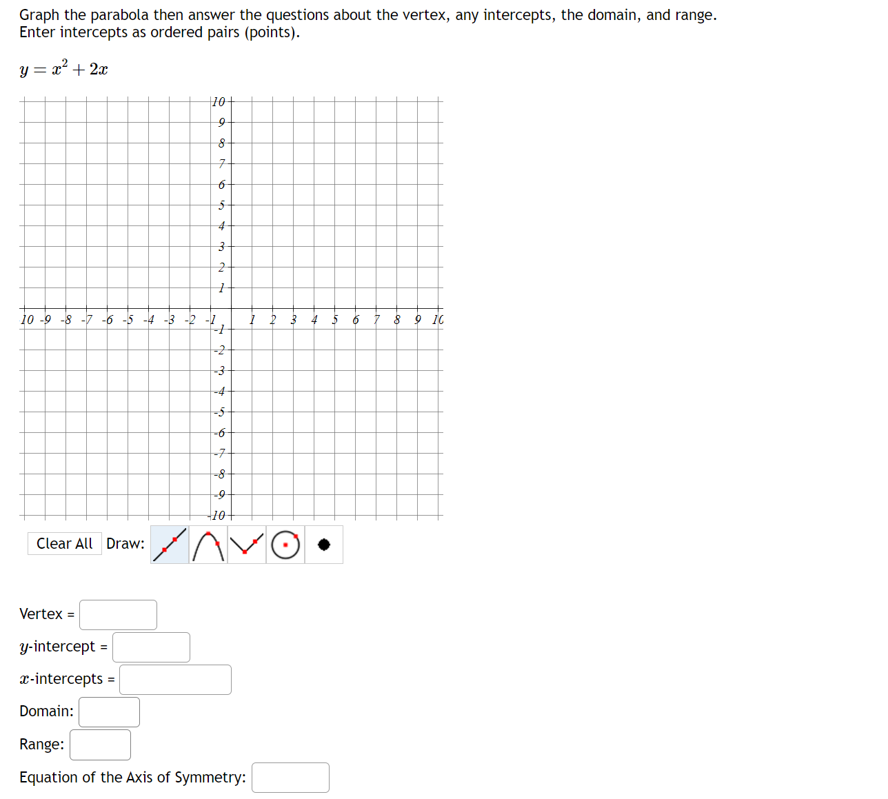 Solved Graph the parabola then answer the questions about | Chegg.com
