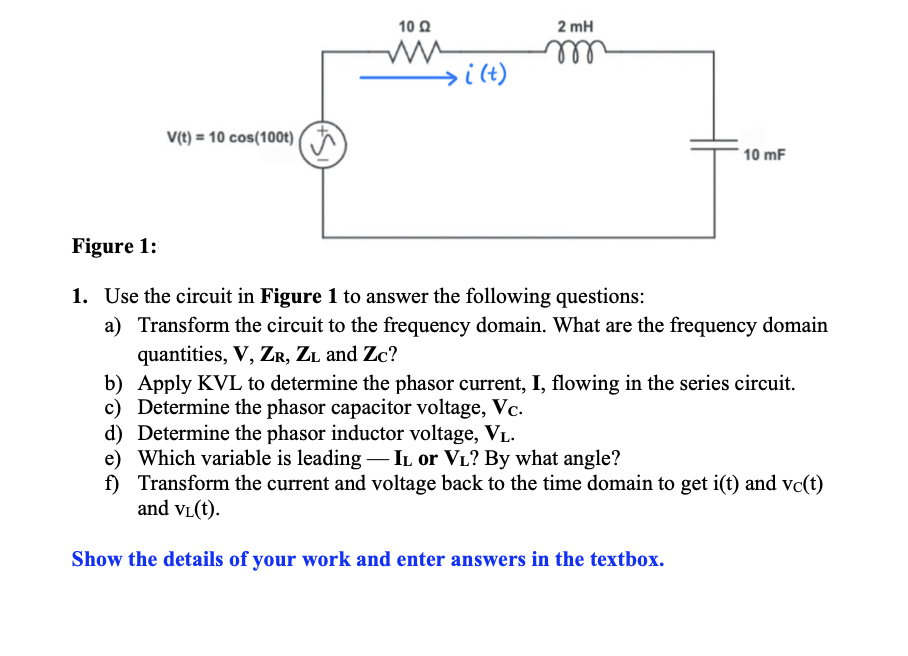 Solved FigurUse the circuit in ﻿Figure 1 to ﻿answer the | Chegg.com