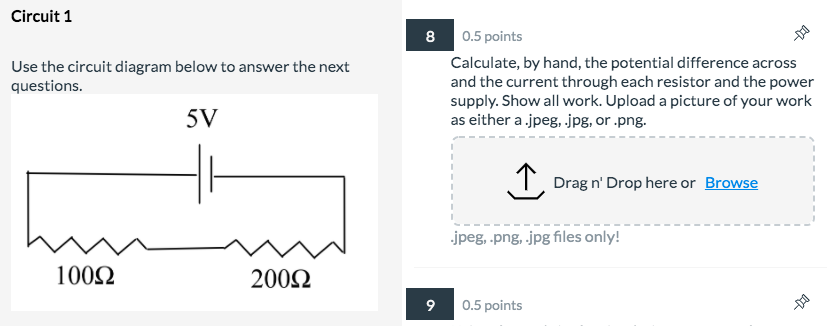 Solved Circuit 1 8 8 Use the circuit diagram below to answer | Chegg.com