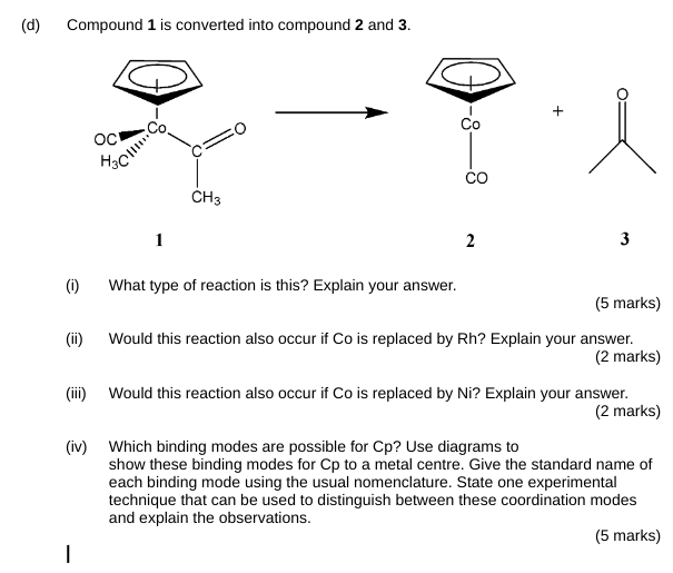 Solved (d) Compound 1 is converted into compound 2 and 3. | Chegg.com