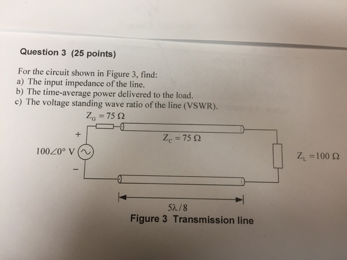 Solved Question 3 (25 points) For the circuit shown in | Chegg.com