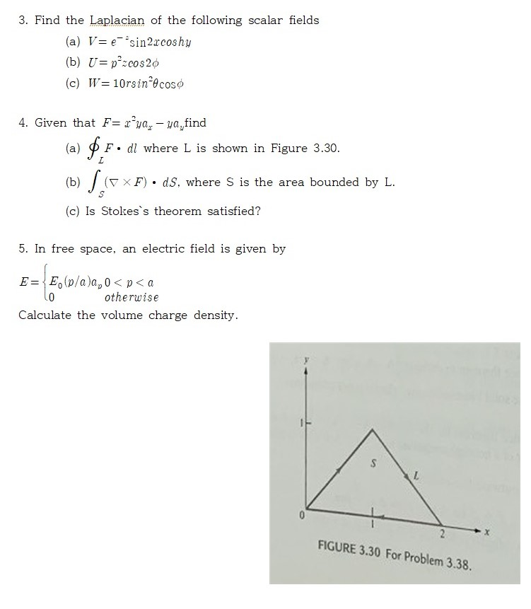 Solved 3 Find The Laplacian Of The Following Scalar Fiel Chegg Com