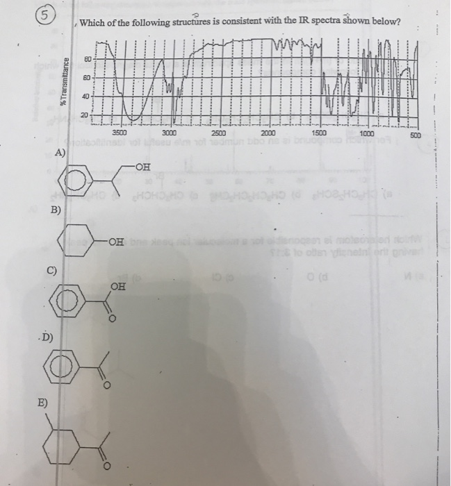 Solved Which of the following structures is consistent with | Chegg.com
