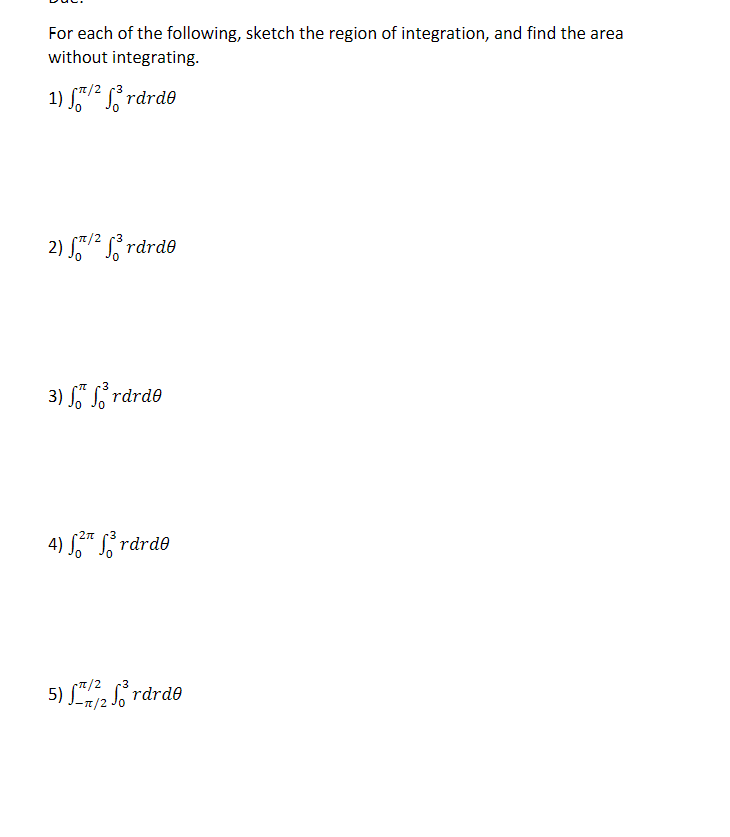 solved for each of the following sketch the region of