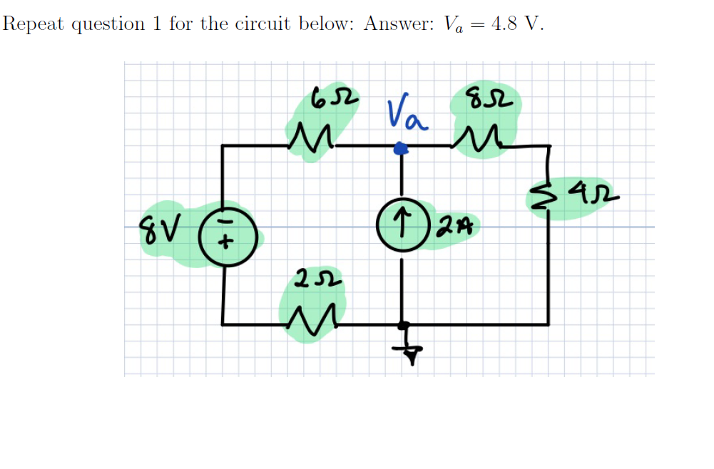 Solved Write the node equations for this circuit then solve | Chegg.com