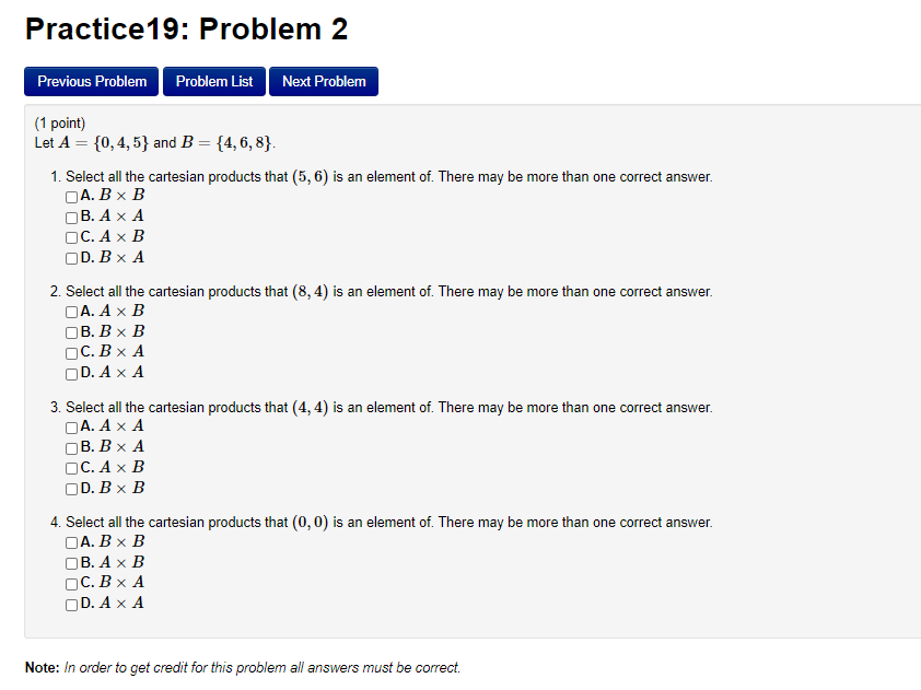 Solved Practice 19: Problem 2 Previous Problem Problem List | Chegg.com