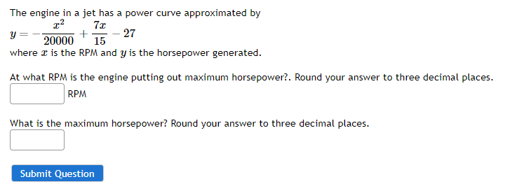Solved The engine in a jet has a power curve approximated by | Chegg.com
