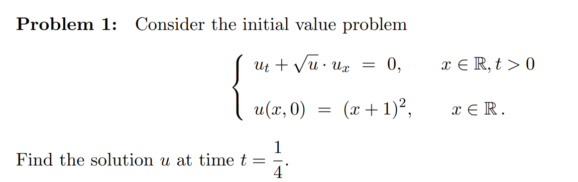 Solved Problem 1: Consider the initial value problem | Chegg.com