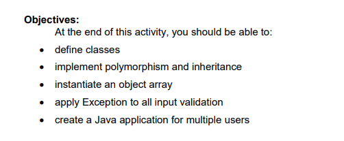 Solved Objectives: At the end of this activity, you should | Chegg.com
