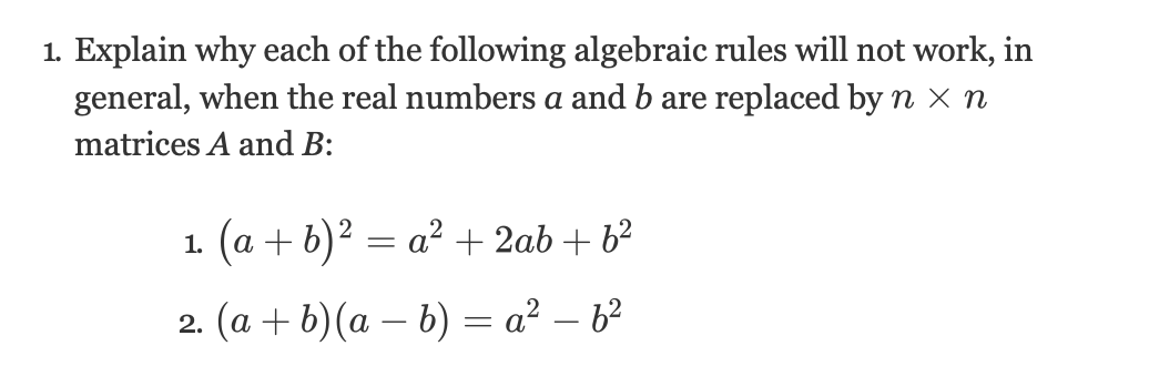 Solved Topic: Matrix Algebra Hi, Can you Please help me | Chegg.com