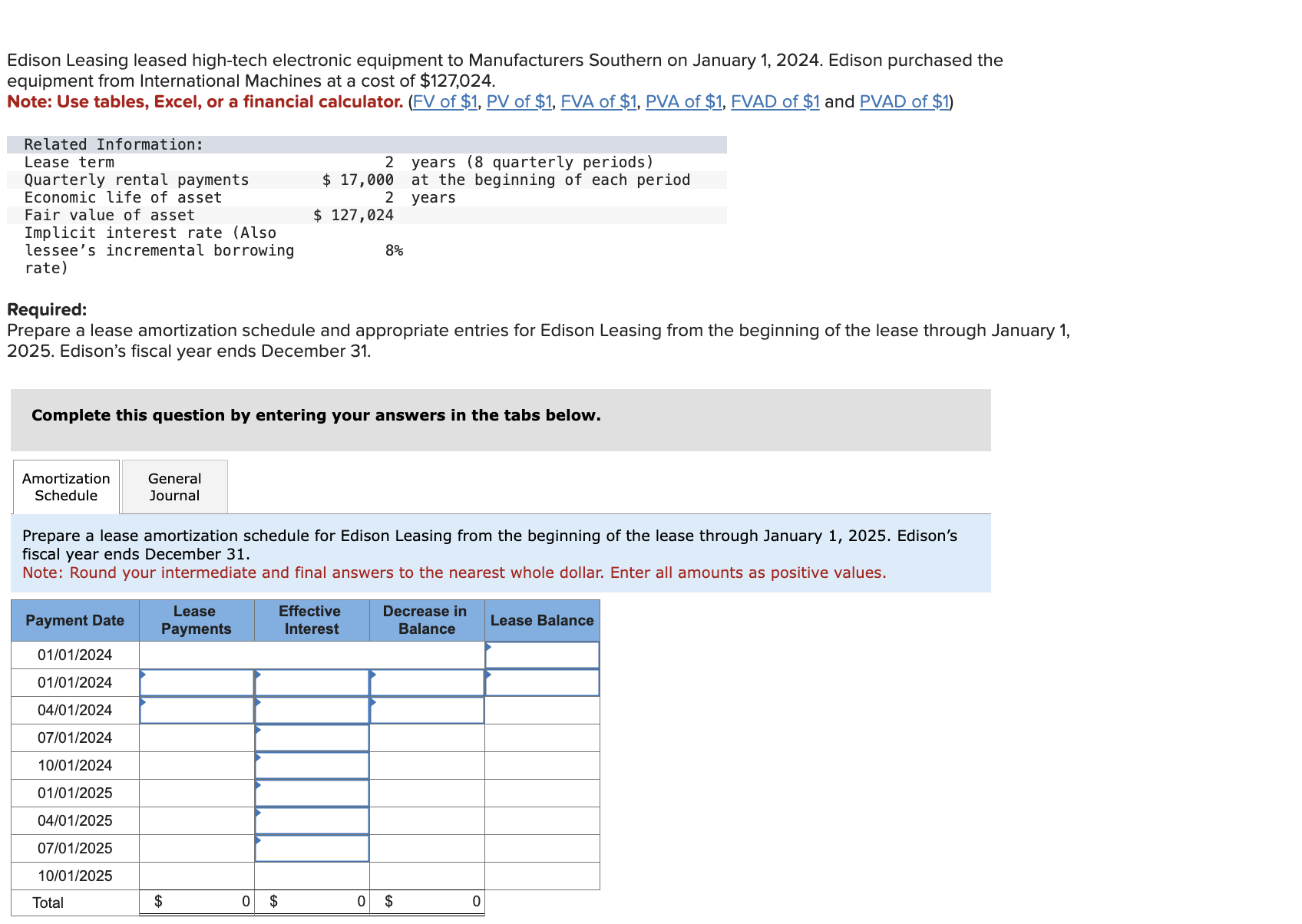 Solved Edison Leasing leased hightech electronic equipment