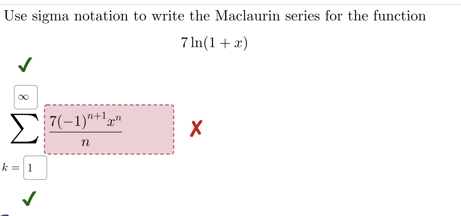 Solved Use sigma notation to write the Maclaurin series for | Chegg.com