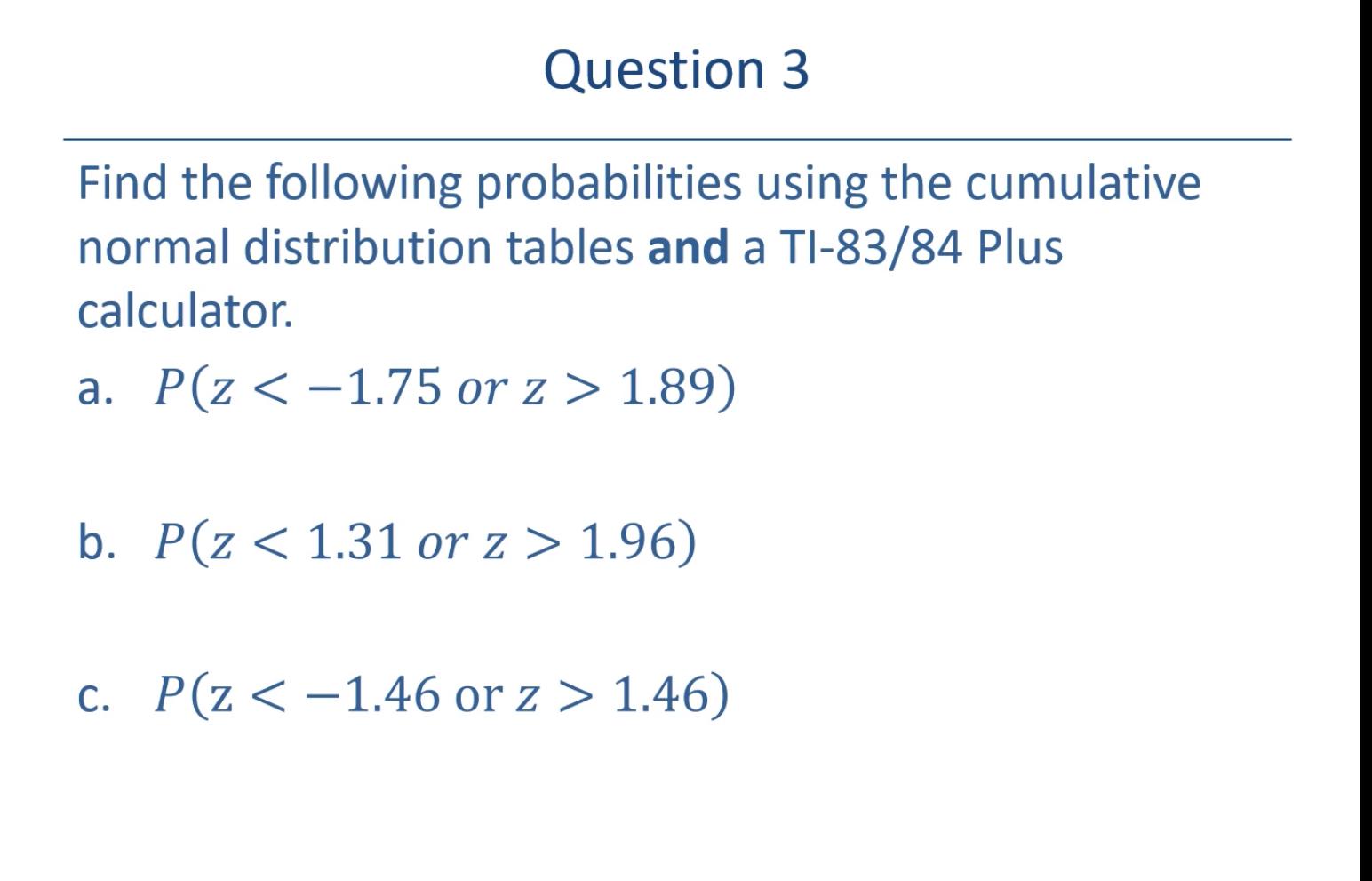 Solved Find The Following Probabilities Using The Cumulative | Chegg.com