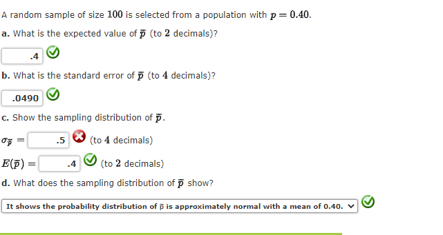 Solved A random sample of size 100 is selected from a | Chegg.com