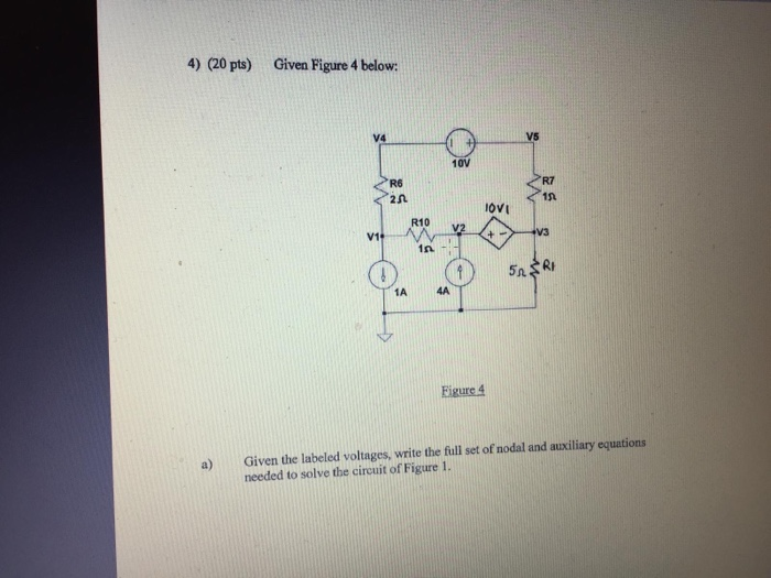 Solved 1) (20 pts) Refer to the circuit in Figure 1 below: | Chegg.com