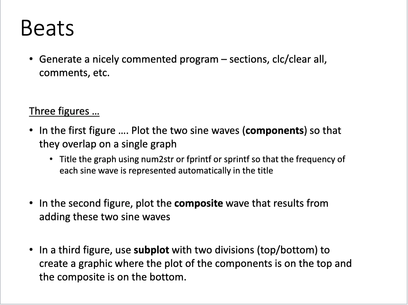 Solved Beats • Create program which will add together two | Chegg.com