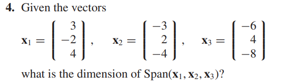 Solved 4 Given The Vectors