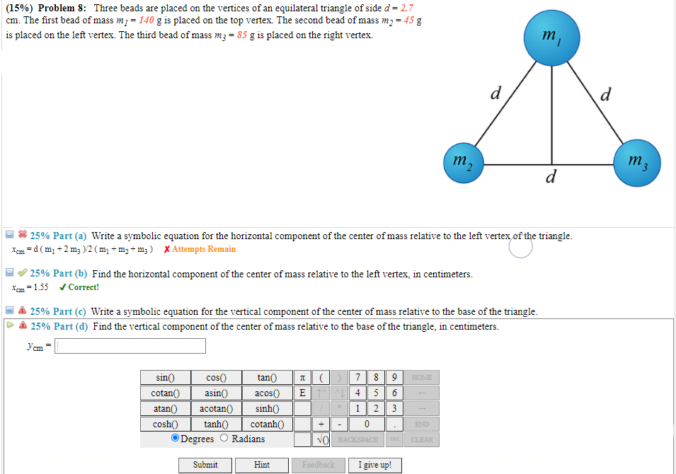 Solved (10%) Problem 2: A shooting guard launches a | Chegg.com