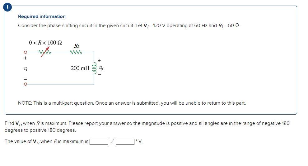 Solved Required Information Consider The Phase-shifting | Chegg.com