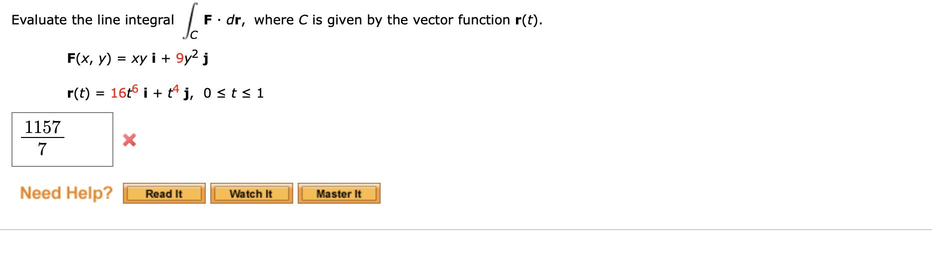 Solved Evaluate The Line Integral Lla F Dr Where C Is Gi Chegg Com