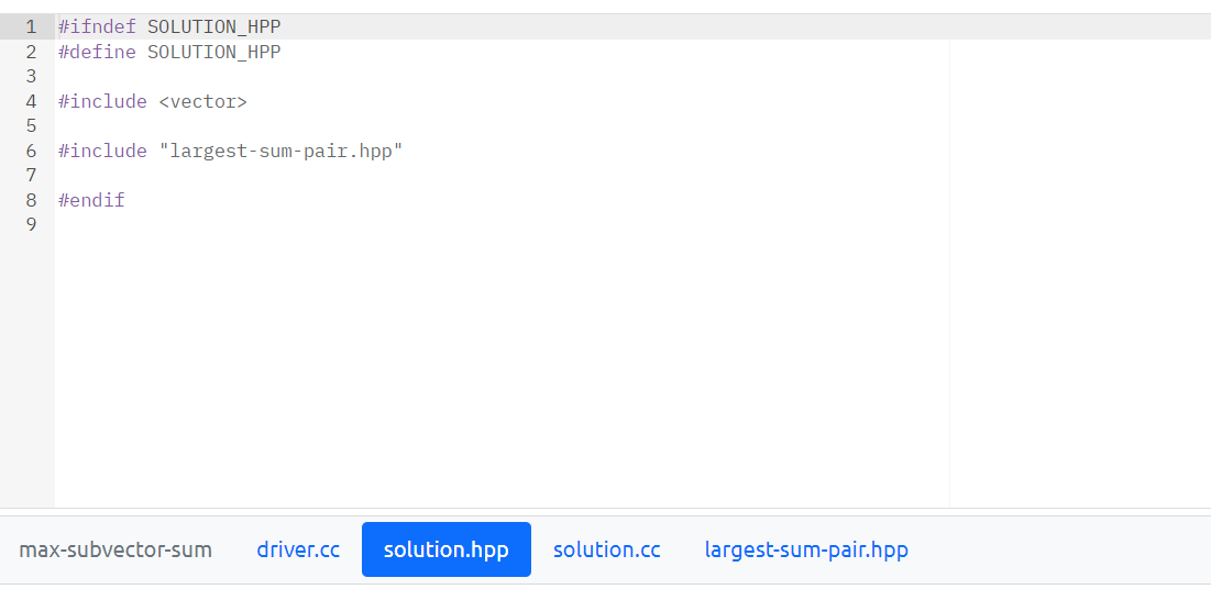 max-subvector-sum driver.cc solution.hpp solution.cc largest-sum-pair.hpp
