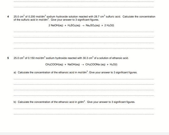 Solved 25.0 cm of 0.200 mol/dm sodium hydroxide solution | Chegg.com