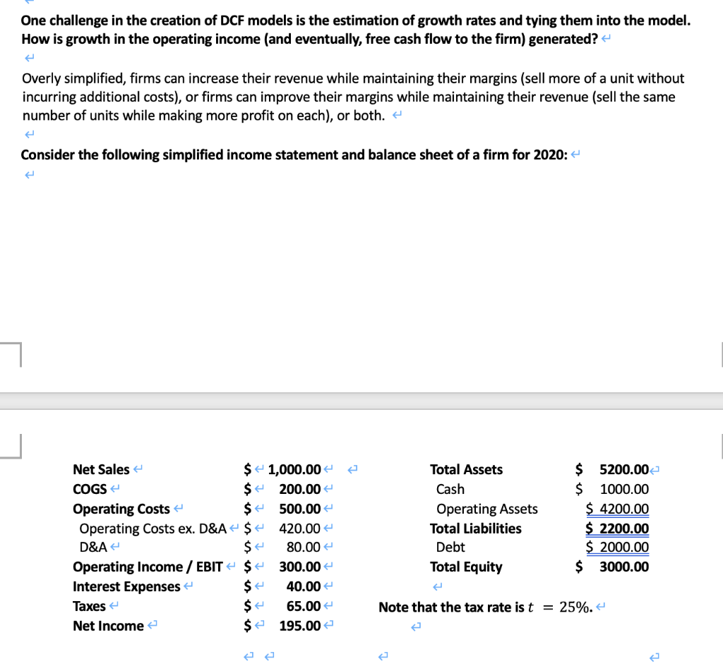 Solved One challenge in the creation of DCF models is the | Chegg.com