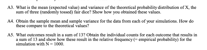 A3. What is the mean (expected value) and variance of | Chegg.com