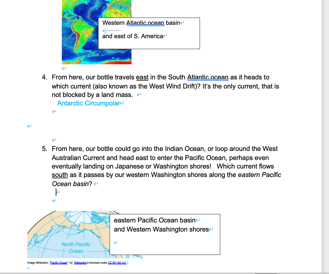 Solved Western Atlantic Ocean basin and east of S. America | Chegg.com