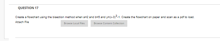 Create a flowchart using the bisection method when \( a=2 \) and \( b=5 \) and \( y=(x-3)^{3}-1 \). Create the flowchart on p