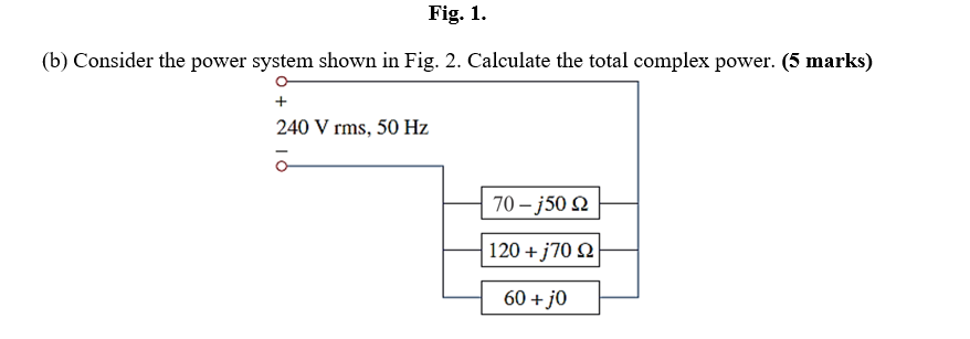 Solved Fig. 1. (b) Consider the power system shown in Fig. | Chegg.com