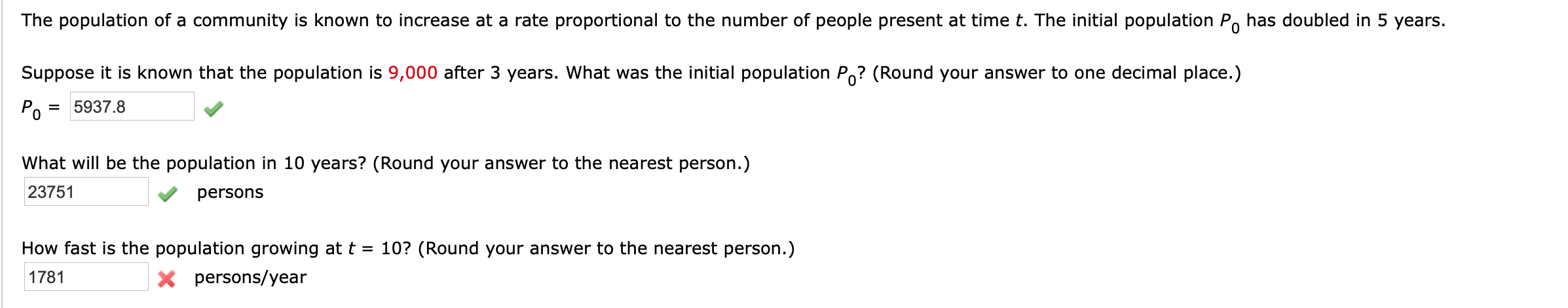 Solved The population of a community is known to increase at | Chegg.com