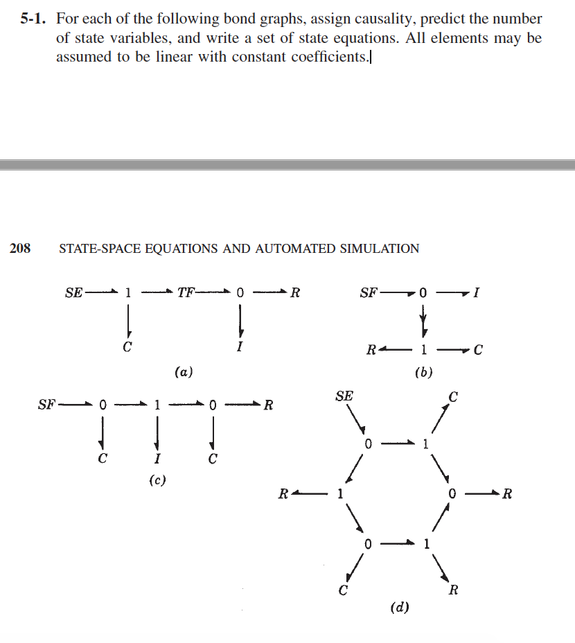 5-1. For each of the following bond graphs, assign | Chegg.com