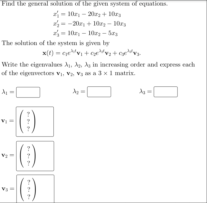 Solved = = = Find the general solution of the given system | Chegg.com