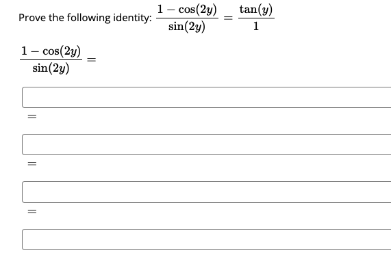 Solved Prove the following identity: | Chegg.com