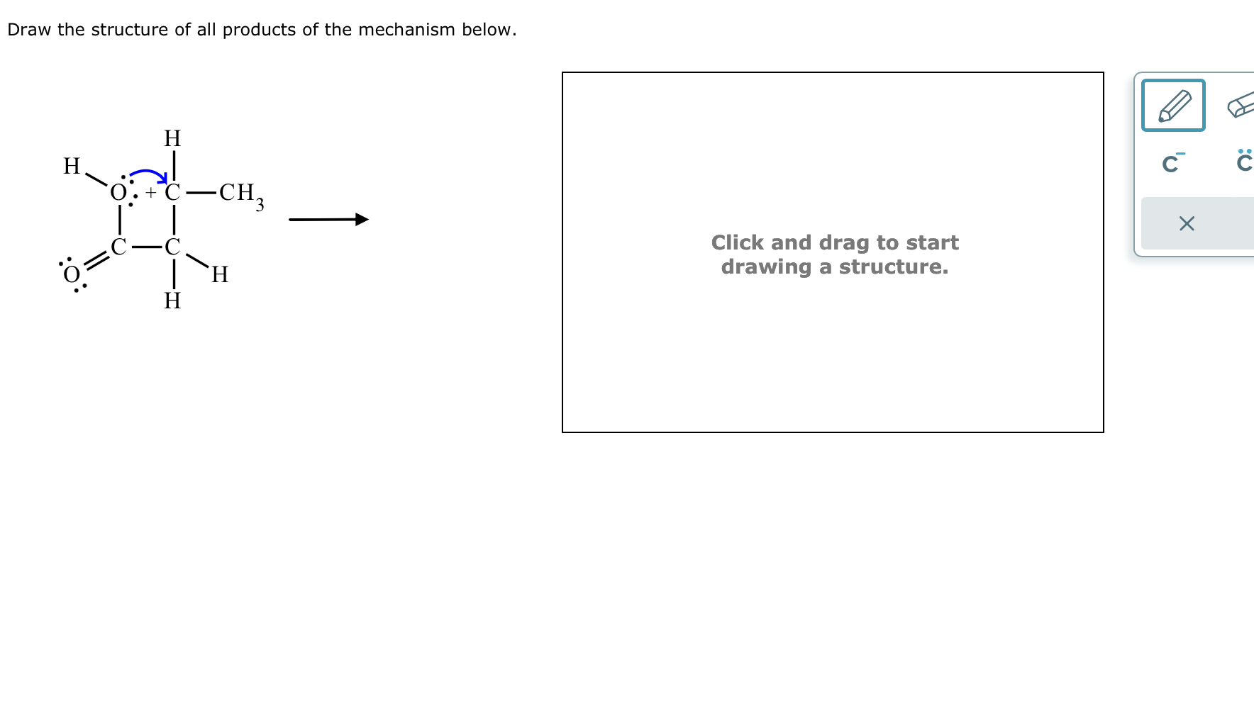 Draw the structure of all products of the mechanism | Chegg.com