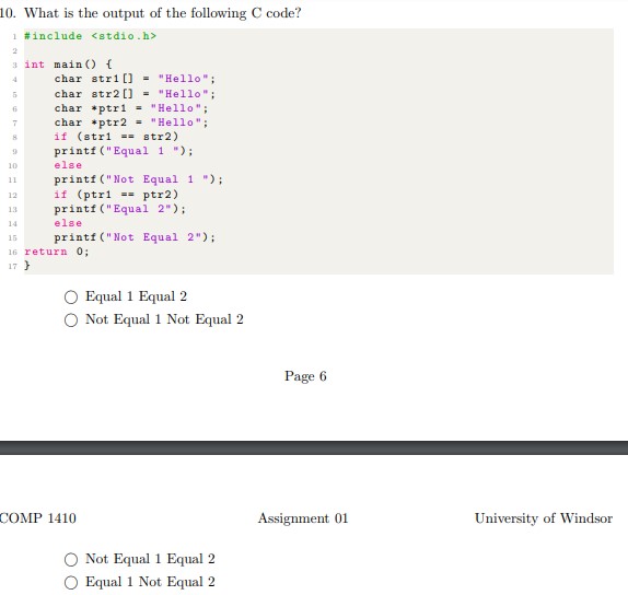 Solved 2 5 8 3 2. What will be the output of the following C | Chegg.com
