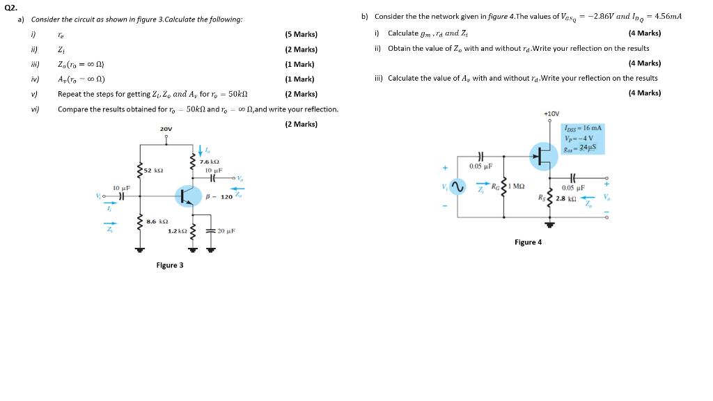 Solved Q2. a) Consider the circuit as shown in figure | Chegg.com