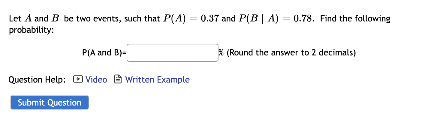 Solved = Let A And B Be Two Events, Such That P(A) | Chegg.com