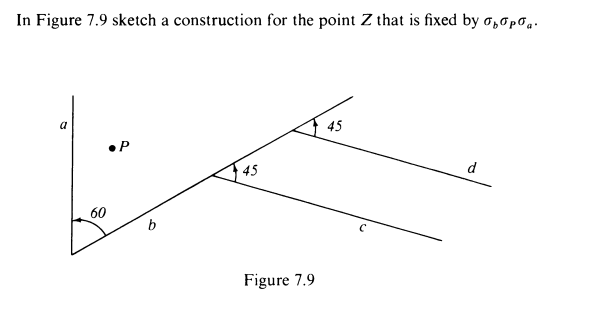 In Figure 7.9 sketch a construction for the point Z | Chegg.com