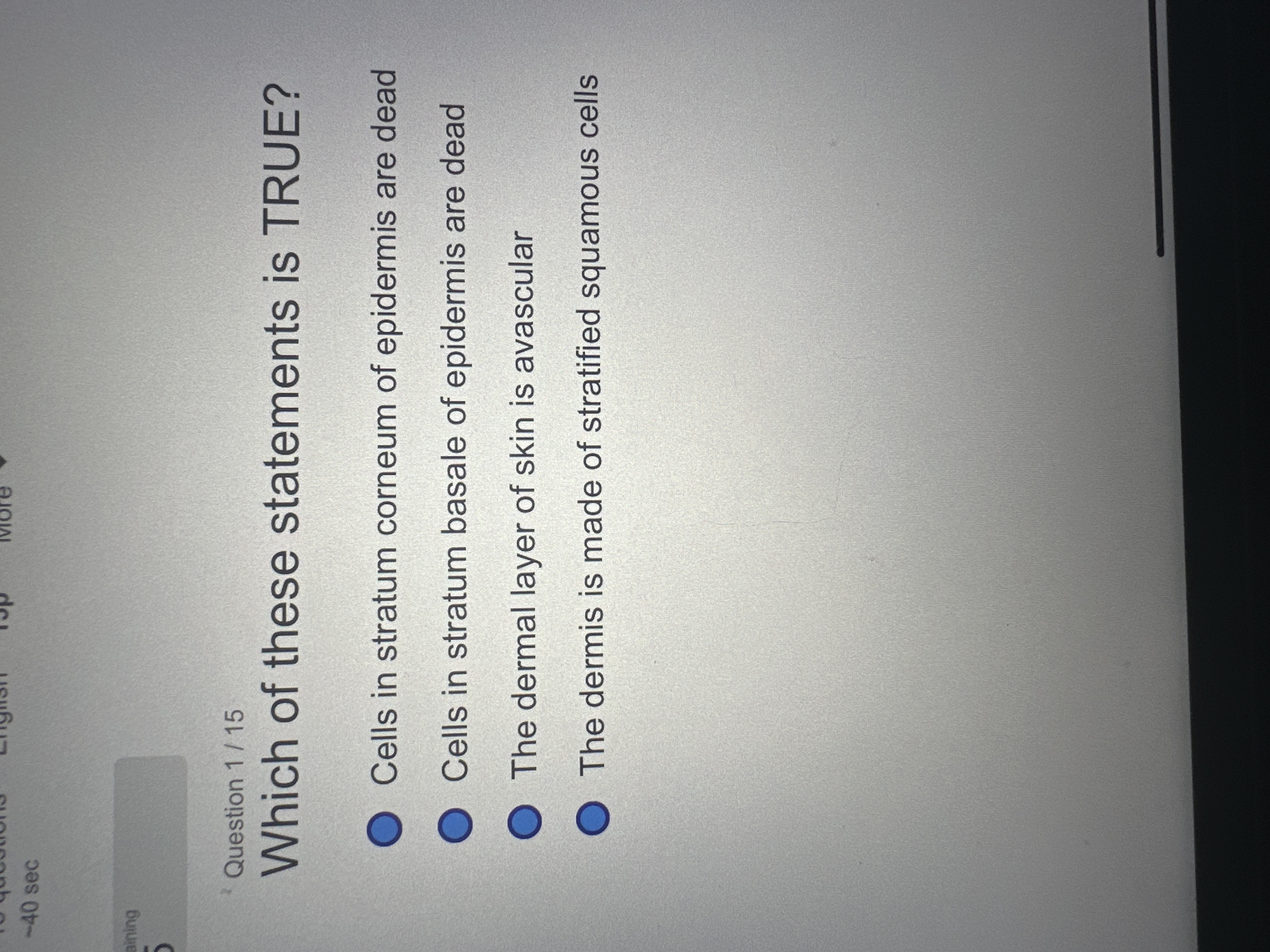 Solved Question 115Which of these statements is TRUE?Cells