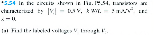 Solved *5.54 In the circuits shown in Fig. P5.54, | Chegg.com