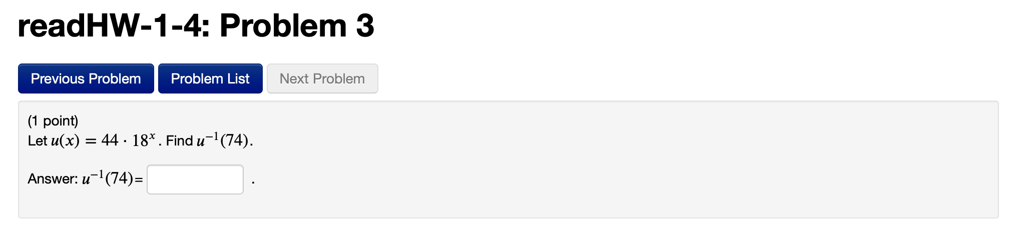 Solved readHW-1-4: Problem 3 Previous Problem Problem List | Chegg.com