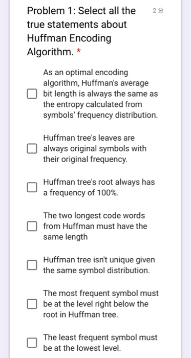 Solved Problem 1: Select all the 2 true statements about | Chegg.com