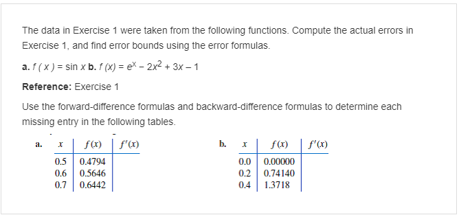 Solved Can you explain how to find the error bounds for a) | Chegg.com