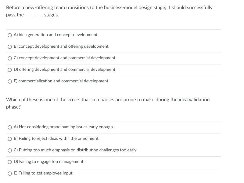 Solved Before a new-offering team transitions to the | Chegg.com