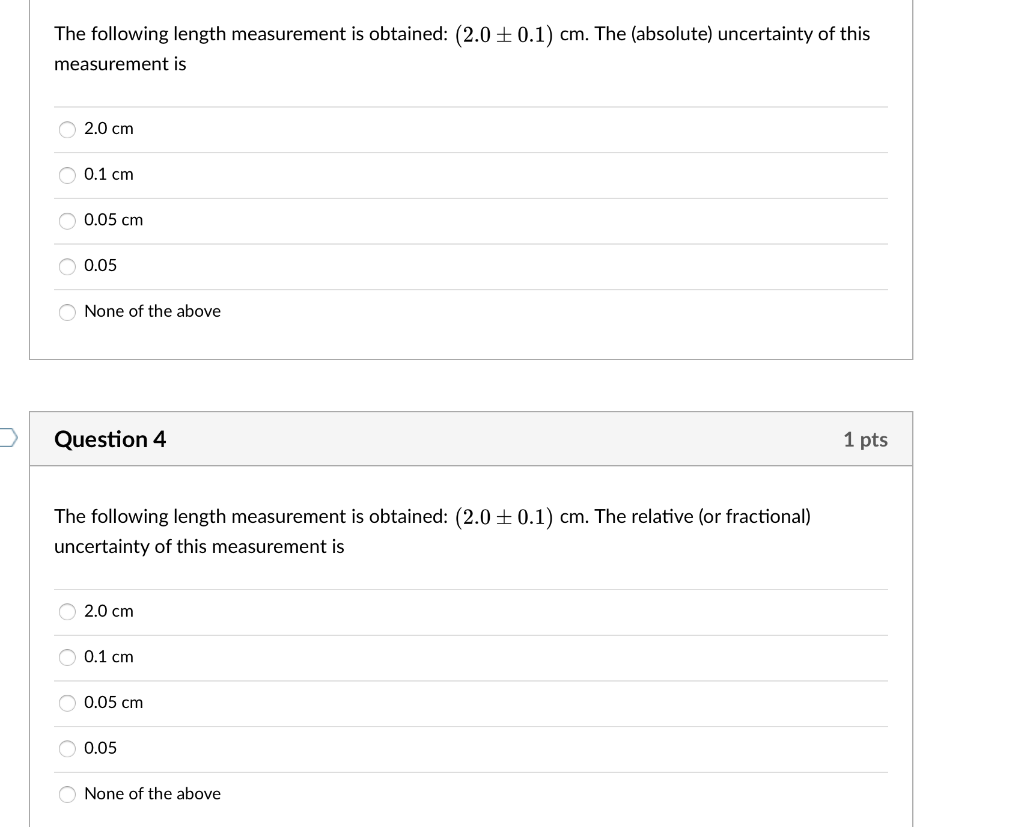 Solved The following length measurement is obtained: (2.0 + | Chegg.com